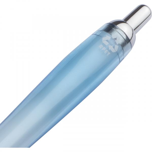 10x RPET Kugelschreiber / Farbe: transparent hellblau