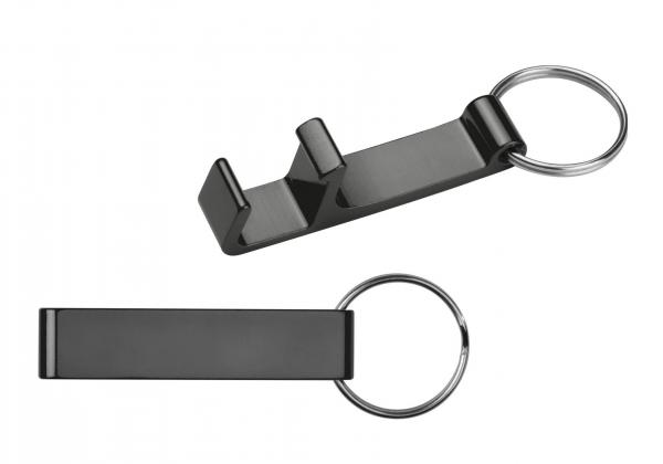 10x Schlüsselanhänger / mit Flaschenöffner / Farbe: schwarz