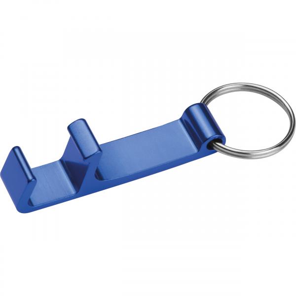 10x Schlüsselanhänger mit Gravur / mit Flaschenöffner / Farbe: blau