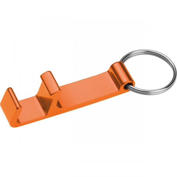10x Schlüsselanhänger mit Gravur / mit Flaschenöffner / Farbe: orange