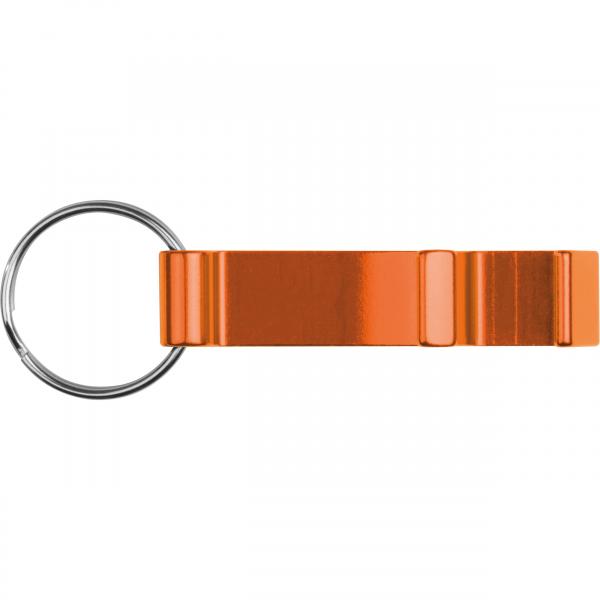 10x Schlüsselanhänger mit Gravur / mit Flaschenöffner / Farbe: orange
