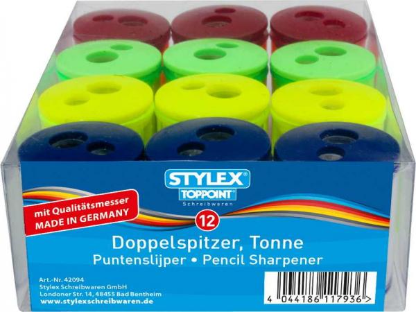 12 Doppel Dosenanspitzer Anspitzer Bleistiftspitzer