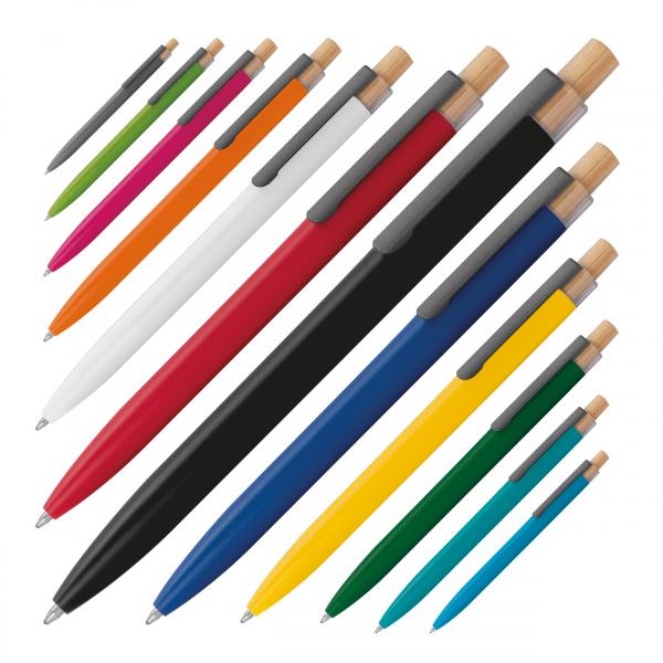 12 Kugelschreiber aus recyceltem Aluminium / 12 Farben
