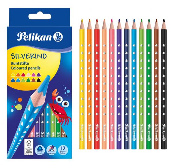 12 Pelikan Buntstifte "SILVERINO"