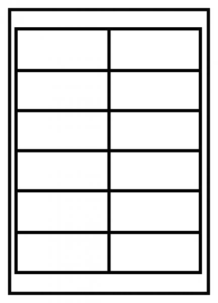 120 Etiketten 10 Blatt DIN A4 97 X 42,3