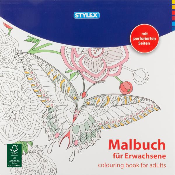 2 verschiedene Malbücher / Malbuch für Erwachsene / 48 Seiten / Größe: 24x24cm