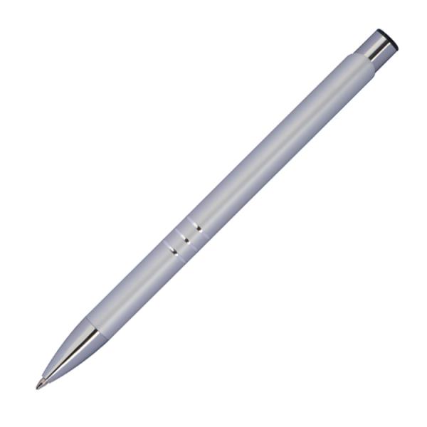 20 Kugelschreiber aus Metall mit Gravur / Farbe: silber