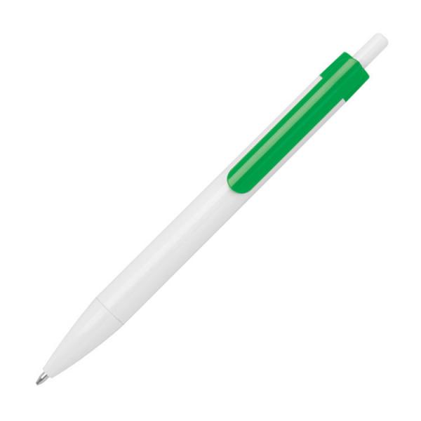 20x Druckkugelschreiber mit Gravur / Farbe: weiß-grün