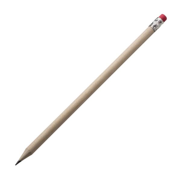 25 Bleistifte mit Radierer / Härtegrad: HB / unlackiert und ohne Herstellerlogo