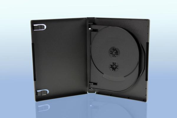 25 DVD Hüllen / 5fach 5er DVD Box / schwarz