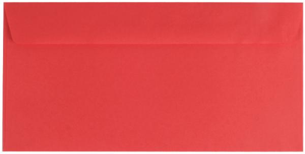 25 farbige Briefumschläge / Din lang / Farbe: rot
