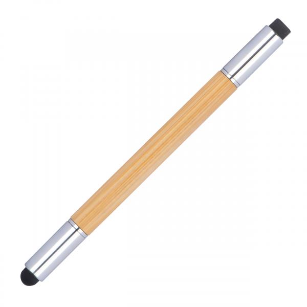 2in1 Touchpen Kugelschreiber und endlos Mine aus Bambus