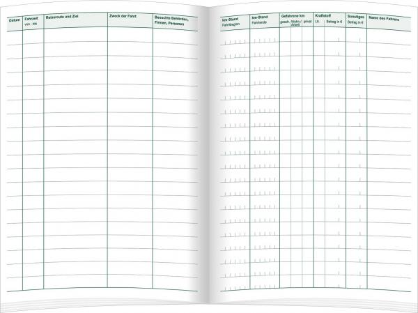 2x Fahrtenbuch / A5 / 40 Blatt + Parkscheibe