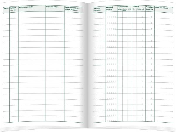 2x Fahrtenbuch / A5 / 40 Blatt + Parkscheibe