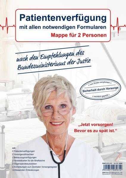 2x Patientenverfügung mit Mappe / mit Betreuungsverfügung, Vorsorgevollmacht,...