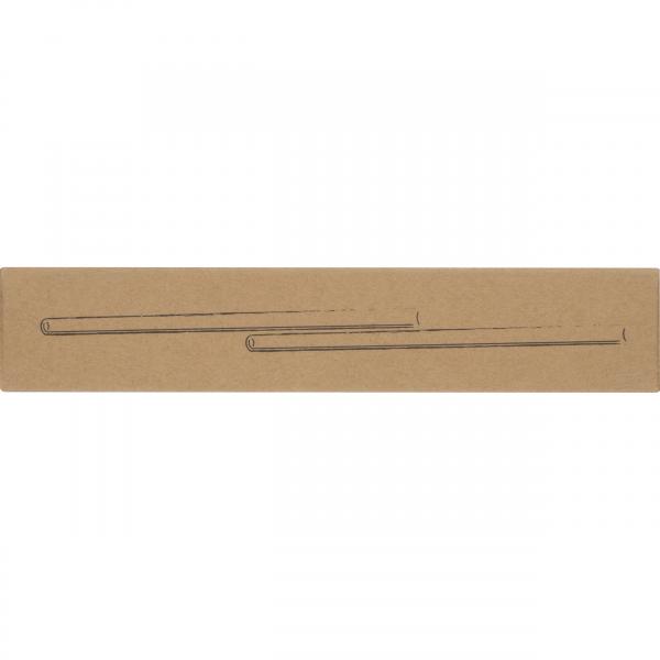 2x Strohhalm aus Glas mit Gravur / Länge 21 cm