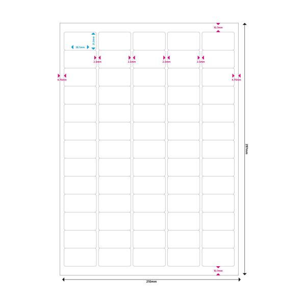 3250 MediaRange Etiketten / 50 Blatt DIN A4 / Größe: 30.1 x 21.2mm