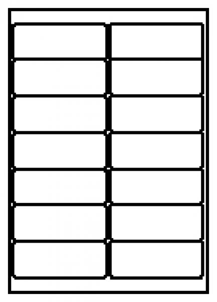 350 Etiketten 25 Blatt DIN A4 99,1 x 38,1