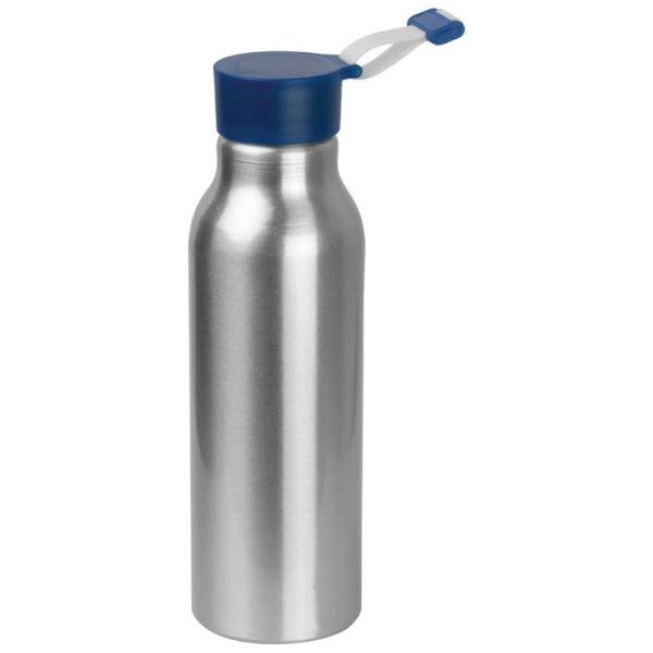 3x Alu Trinkflasche / Füllvermögen von 600 ml / mit 3 verschiedenen Deckelfarben
