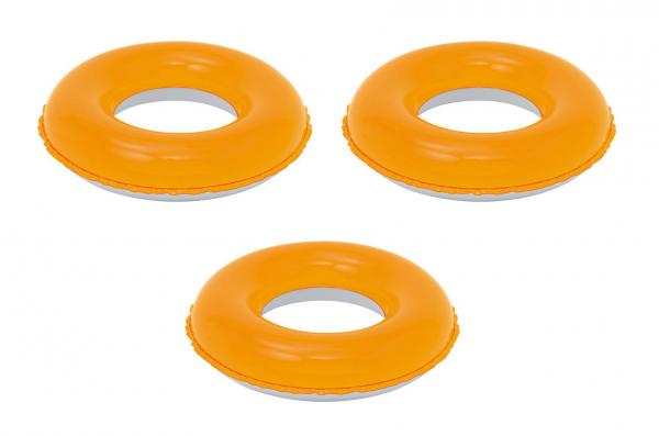 3x Aufblasbarer Reifen / Schwimmreifen / Schwimmring / Farbe: orange