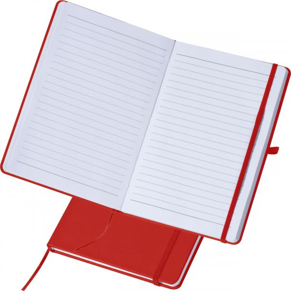3x Notizbuch / A5 / 160 linierte Seiten / PU Hardcover / je 1x schwarz,rot,blau
