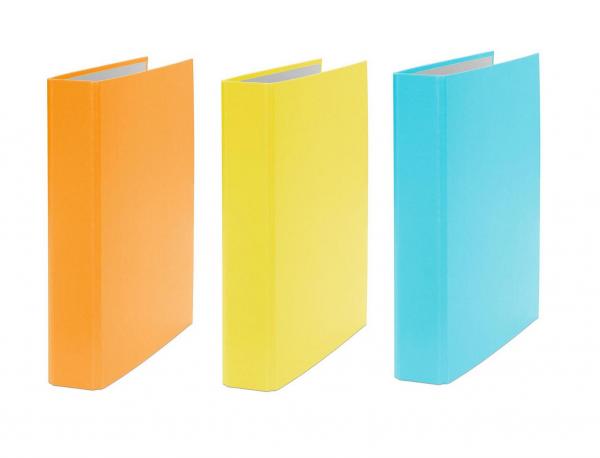 3x Ringbuch / DIN A5 / 2-Ring Ordner / Farbe: je 1x orange, gelb und türkis