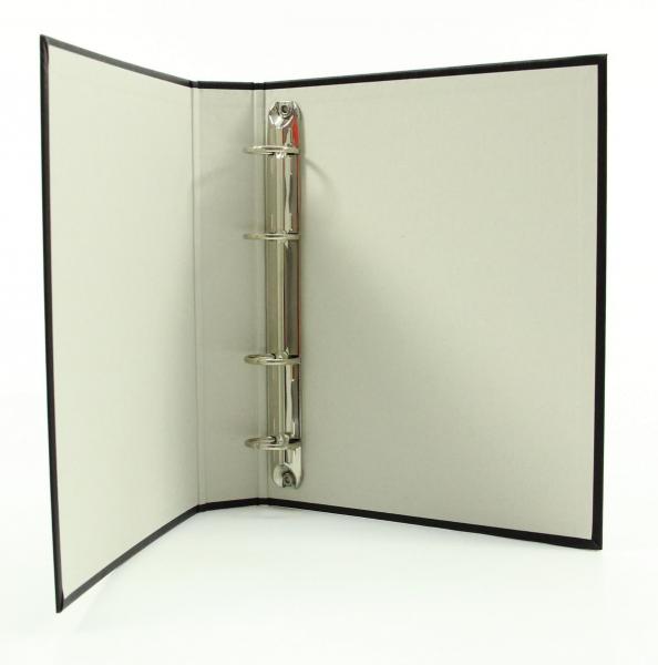 3x Ringbuch / DIN A5 / 4-Ring Ordner / Farbe: schwarz + 100 Prospekthüllen