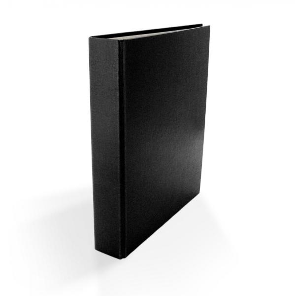 3x Ringbuch / DIN A5 / 4-Ring Ordner / Farbe: schwarz + 100 Prospekthüllen