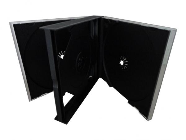 4 DVD CD Hüllen 4fach 4er-DVD-Box black Jewelcase