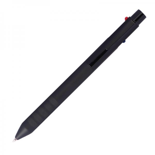 4-Farb-Kugelschreiber aus Metall mit Gravur / blau-,rot-,grün- schwarzschreibend