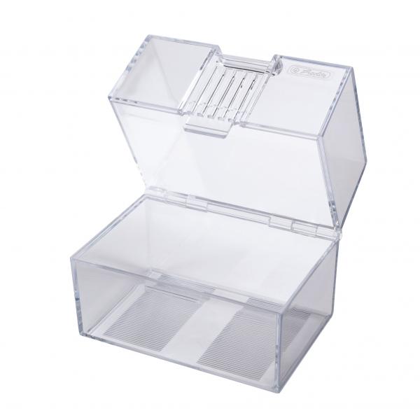 4x Herlitz Karteikasten / Lernbox / DIN A8 / transparent