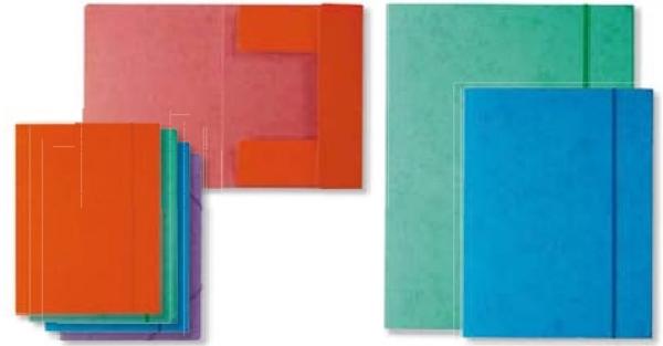 4x Karton Mappe DIN A4 Gummizugmappe Eckspanner