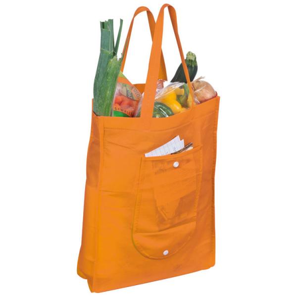 4x Non-Woven Einkaufstasche / Farbe: je 1x blau, rot, gelb und orange