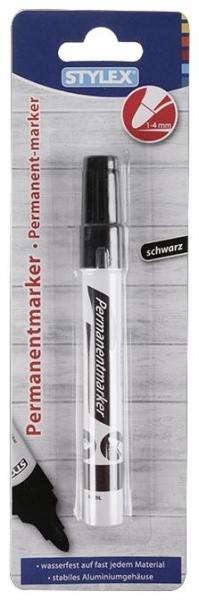 4x Permanentmarker / 1-4 mm / schwarzschreibend
