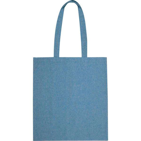 4x recycelte Baumwolltasche / Einkaufstasche / je 1x blau, rot, weiß und schwarz
