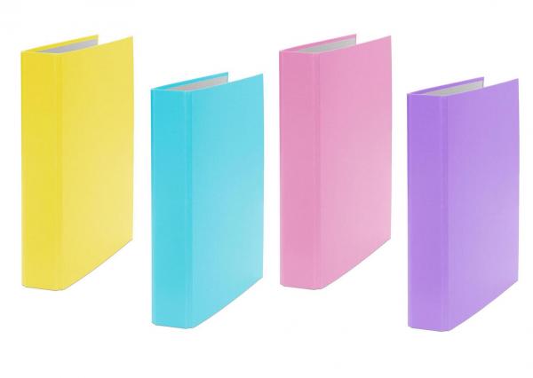 4x Ringbuch / DIN A5 / 4-Ring Ordner / je 1x gelb, türkis, pink und lila