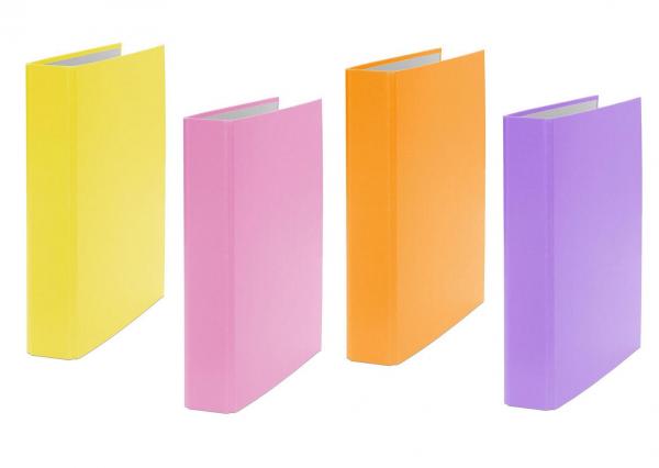 4x Ringbuch / DIN A5 / 4-Ring Ordner / je 1x orange, gelb, pink und lila
