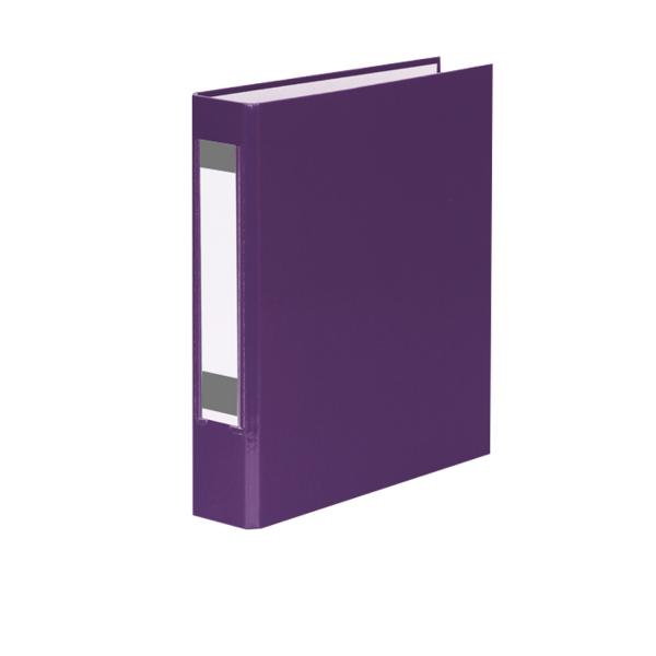 4x Ringbuch mit Rückenschild / DIN A5 / 2-Ring / je 1x lila,gelb,türkis,pink