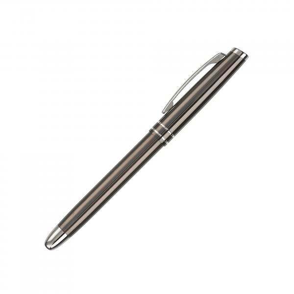 4x Rollerball / aus Metall / mit 2 Zierringen / 4 Farben