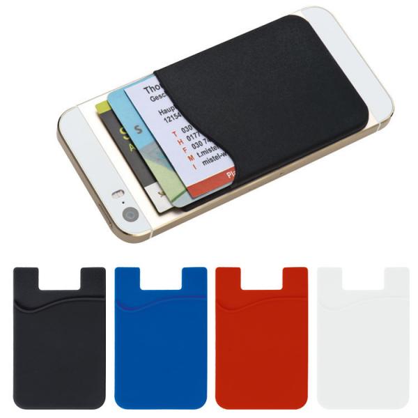 4x Smartphone-Tasche / Handy-Tasche / Farbe: je 1x schwarz, blau, rot und weiß