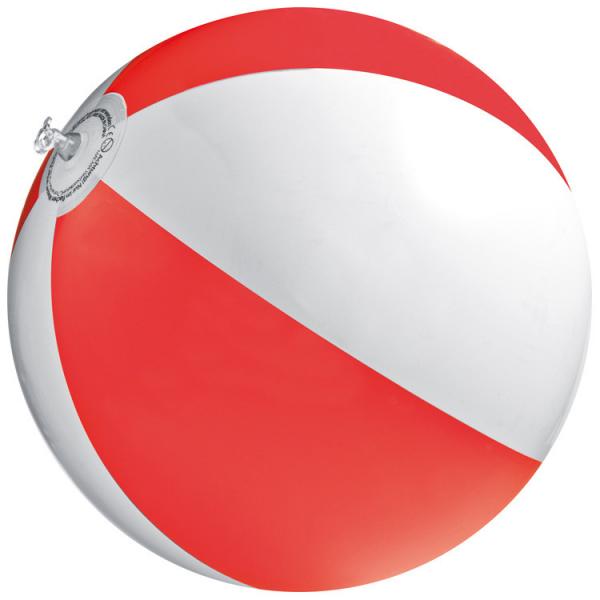 4x Strandball / Wasserball / Farbe: rot-weiß