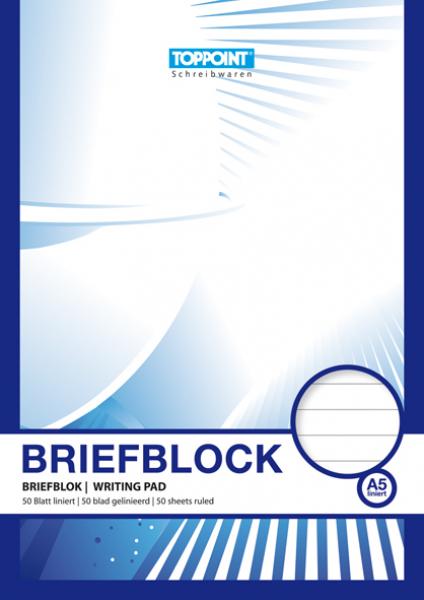 5 Briefblöcke Briefblock liniert DIN A5 Schreibblock