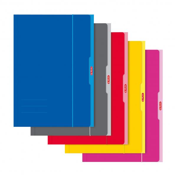 5 Herlitz Sammelmappen / DIN A3 / 5 verschiedene Farben