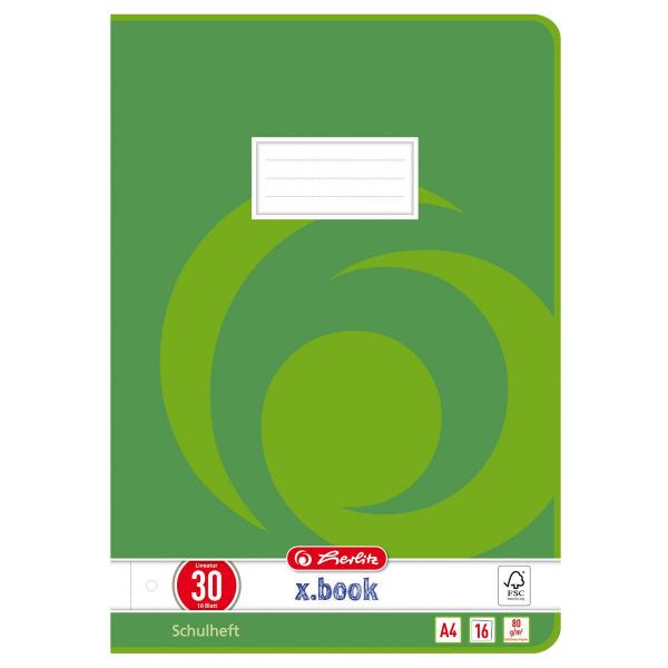 5 Herlitz Schulhefte / DIN A4 / 16 Blatt / Lineatur 30