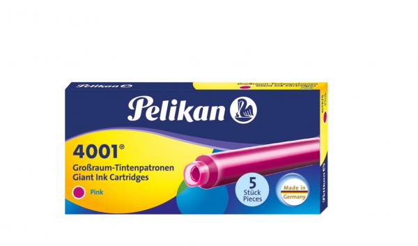 5 Pelikan Großraum Tintenpatronen 4001® / Füllerpatronen / Farbe: pink