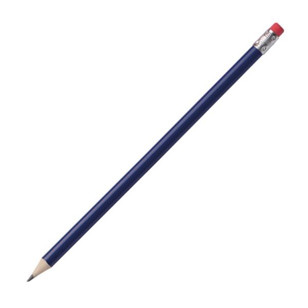 50 Bleistifte mit Radierer / HB / Farbe: lackiert rot / mit Gravur
