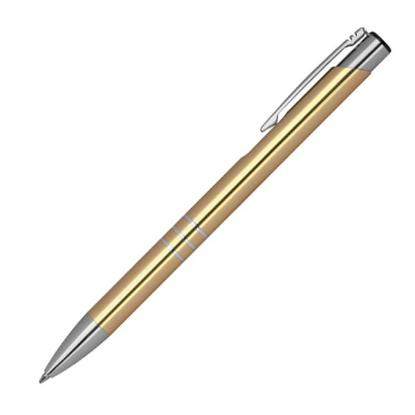 50 Kugelschreiber aus Metall / Farbe: gold