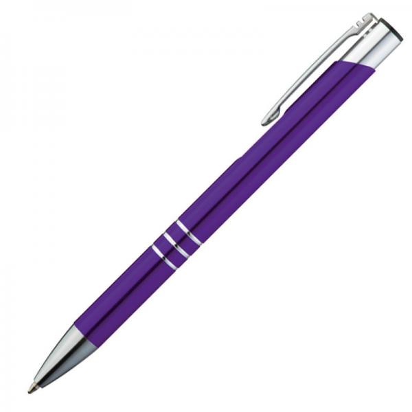 50 Kugelschreiber aus Metall / Farbe: lila