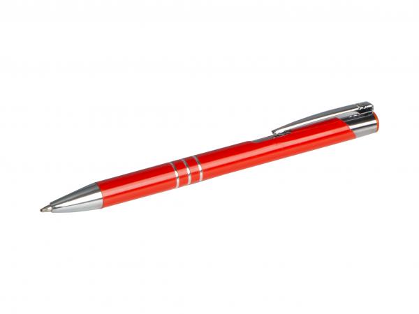 50 Kugelschreiber aus Metall / Farbe: mittelrot