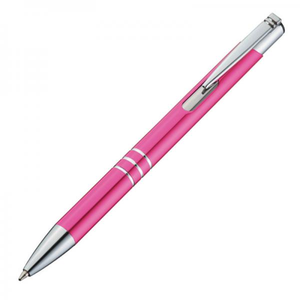 50 Kugelschreiber aus Metall / Farbe: pink